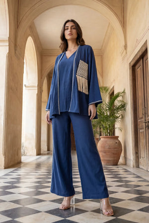 Midnight Blue Tassel Set