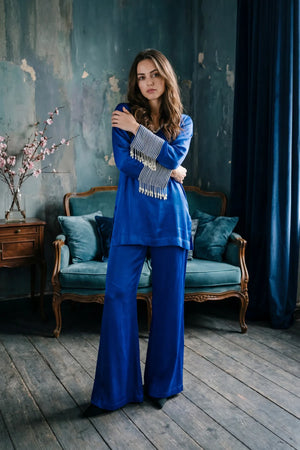 Blue Heirloom Silk Set