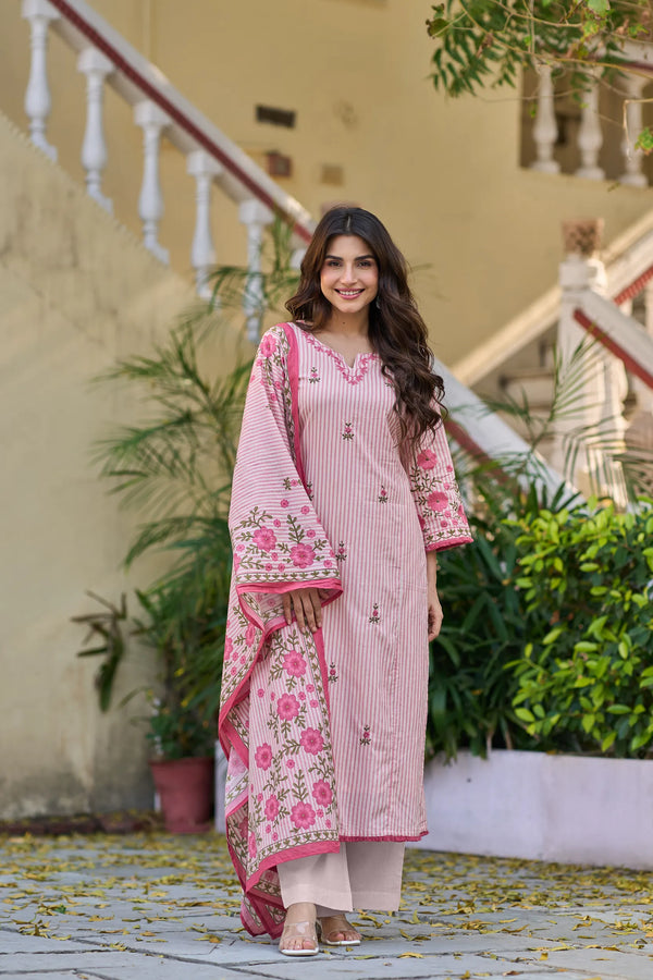 Blush Muse Cotton Suit Set