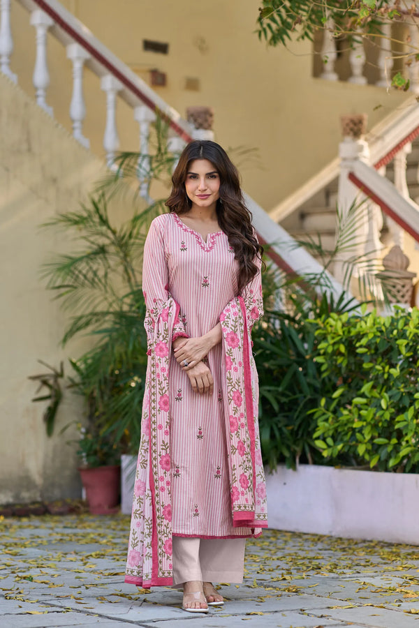 Blush Muse Cotton Suit Set
