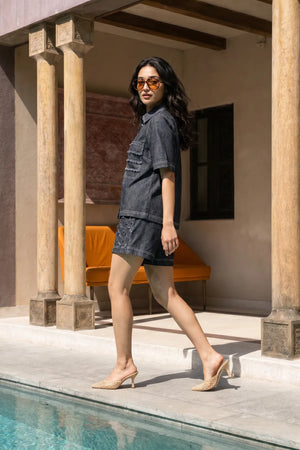 Azure Stitch Denim Co-ord