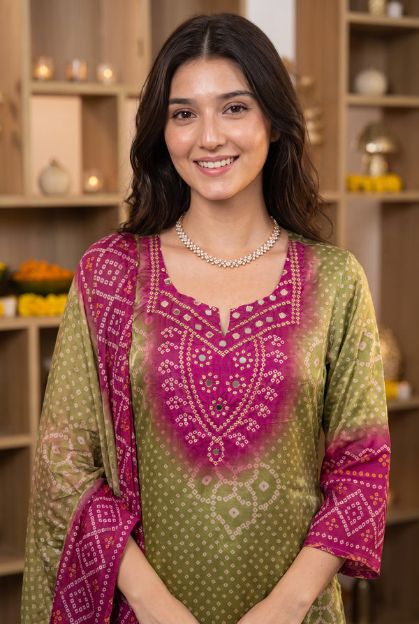 Gulabi Verde Suit Set