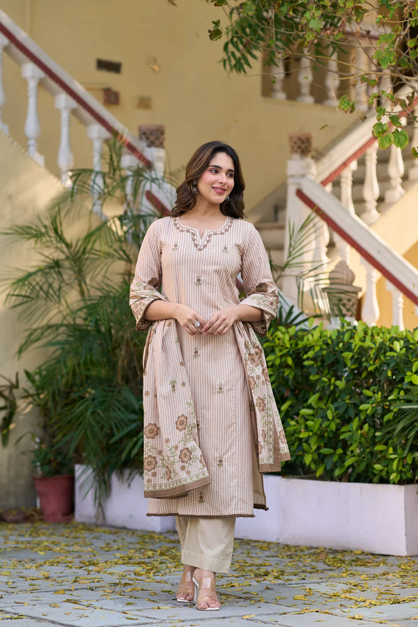 Ivory Muse Cotton Suit Set