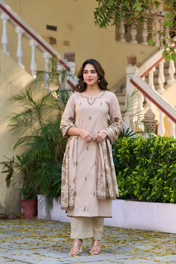 Ivory Muse Cotton Suit Set
