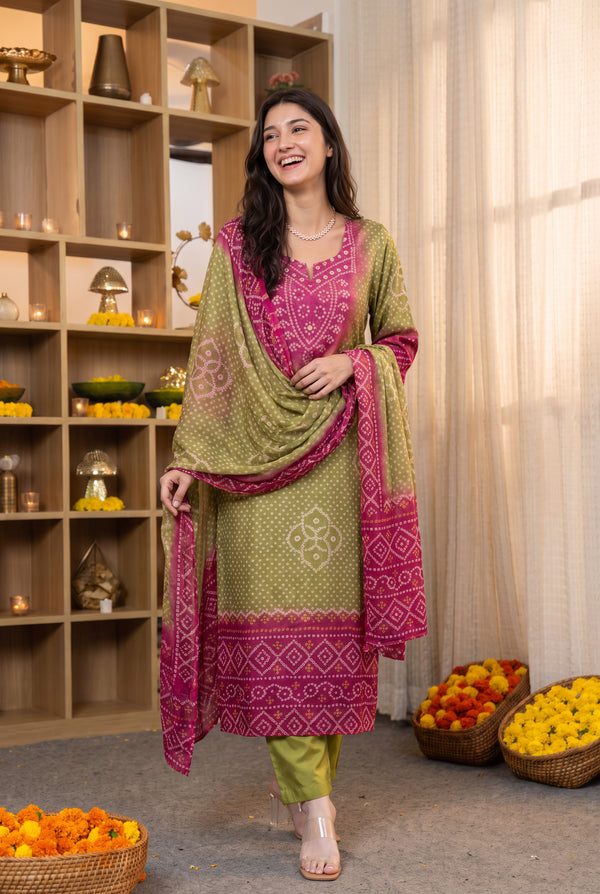Gulabi Verde Suit Set