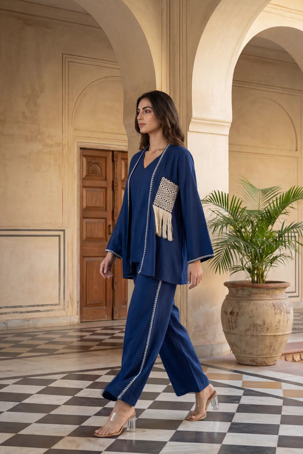 Midnight Blue Tassel Set