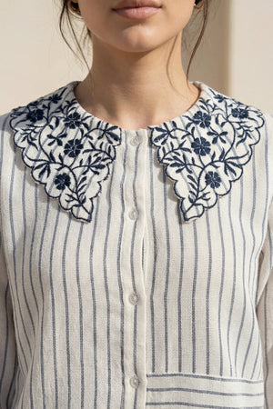 Ivory Linea Embroidered Co-ord Set