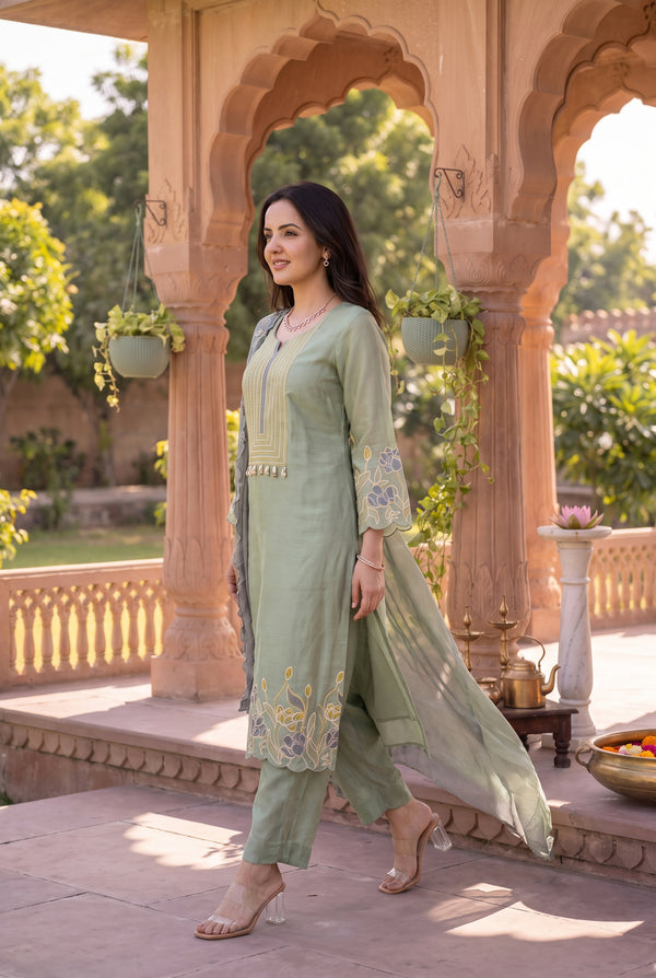 Mint Grey Suit Set