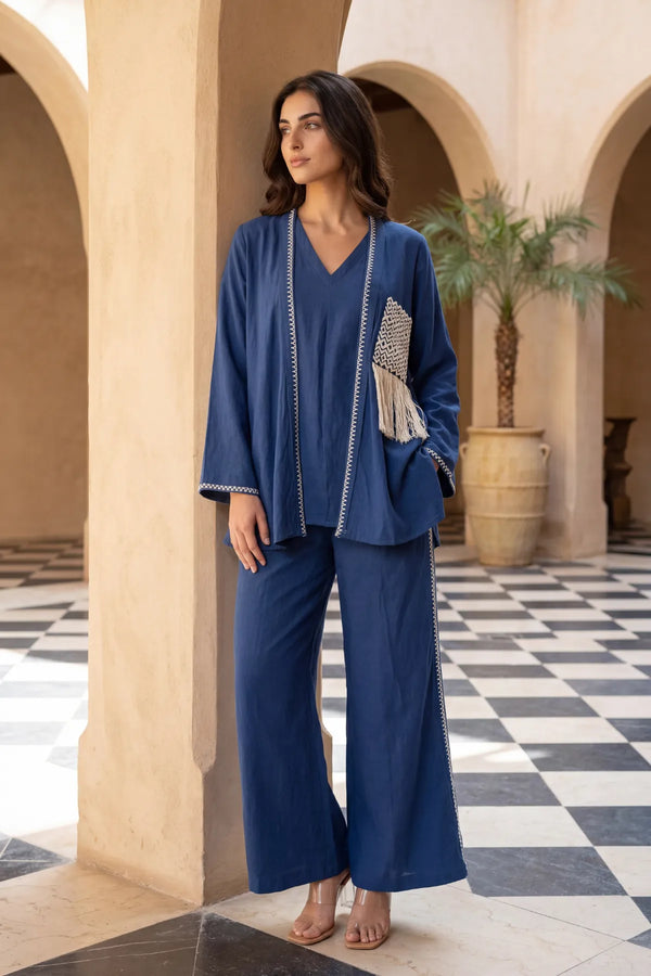 Midnight Blue Tassel Set