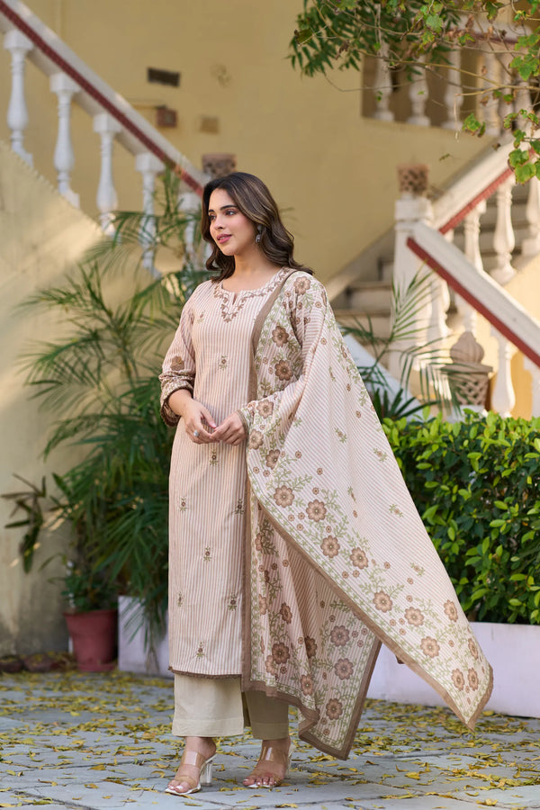 Ivory Muse Cotton Suit Set