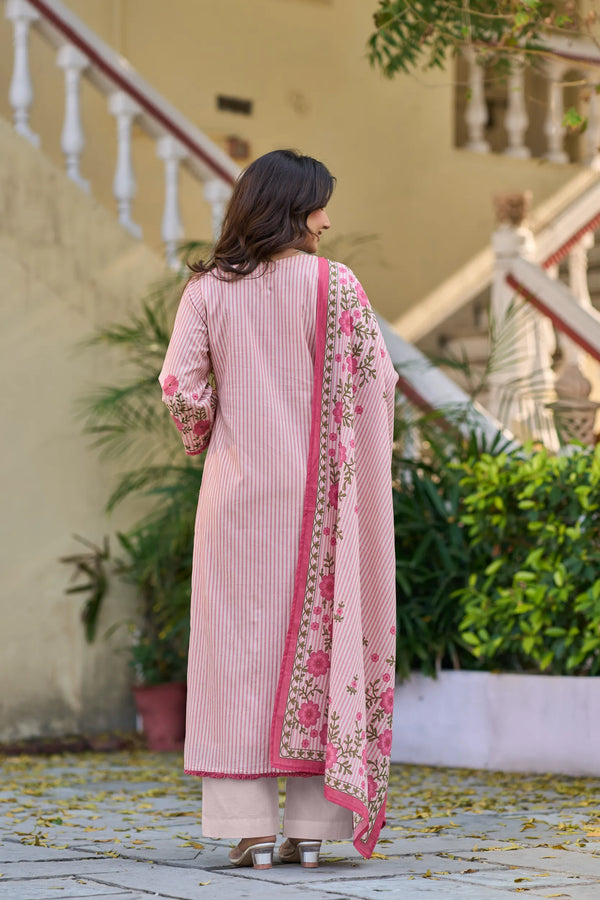 Blush Muse Cotton Suit Set