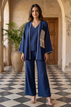 Midnight Blue Tassel Set