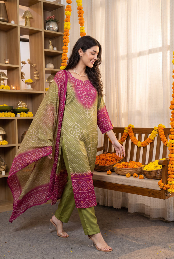 Gulabi Verde Suit Set