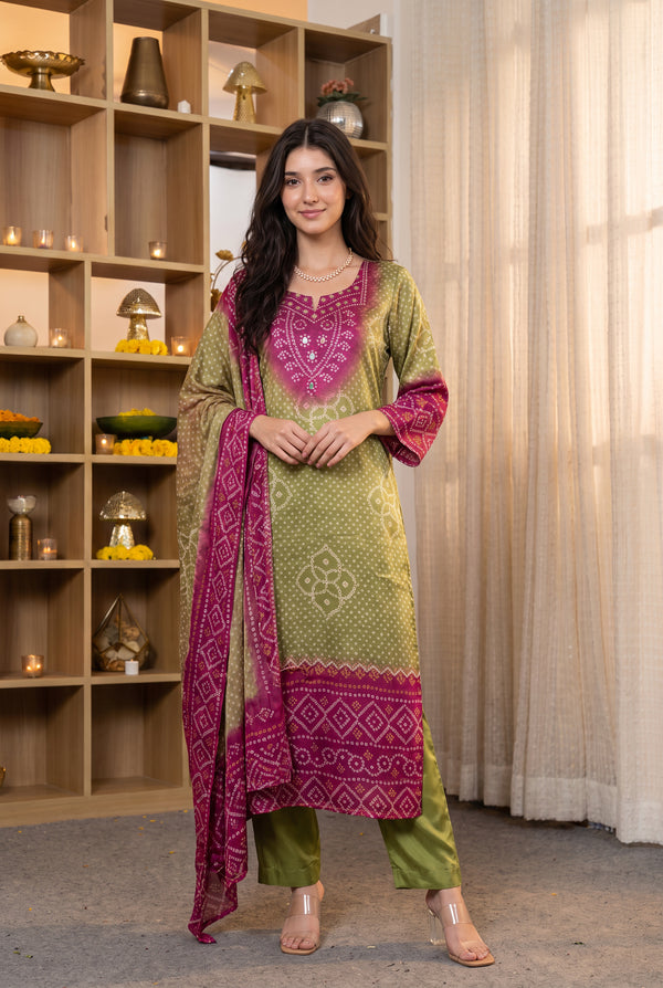 Gulabi Verde Suit Set