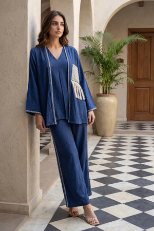 Midnight Blue Tassel Set