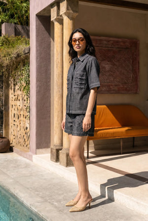 Azure Stitch Denim Co-ord