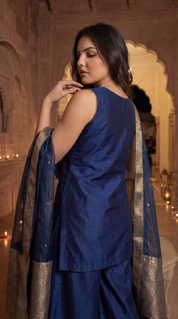 Imperial Plum Russian Silk Suit Set