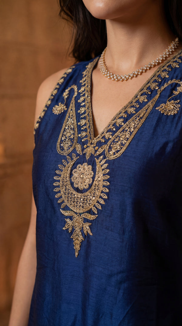 Imperial Plum Russian Silk Suit Set