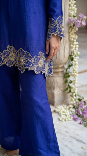 Royal Amethyst Russian Silk Suit Set