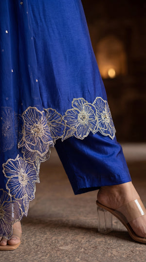 Royal Amethyst Russian Silk Suit Set