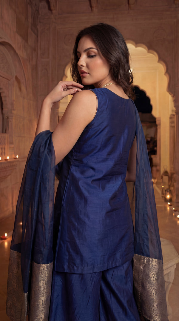 Imperial Plum Russian Silk Suit Set
