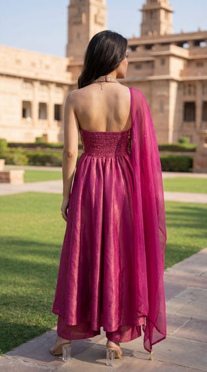 Vintage Blush Anarkali Set