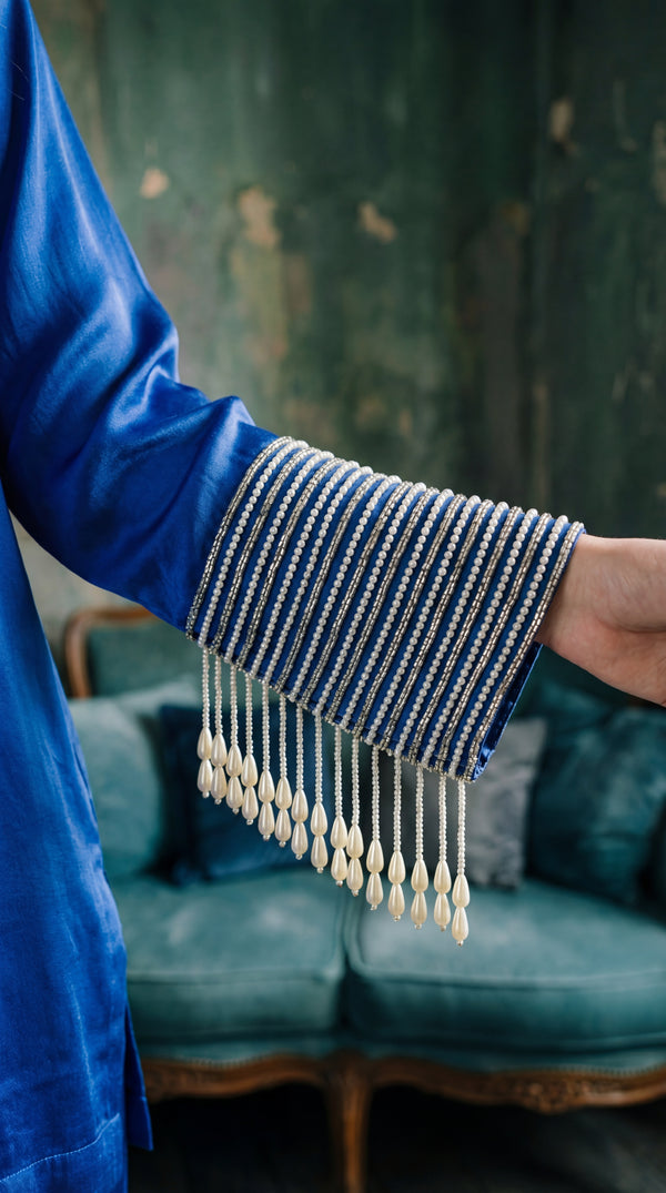 Blue Heirloom Silk Set